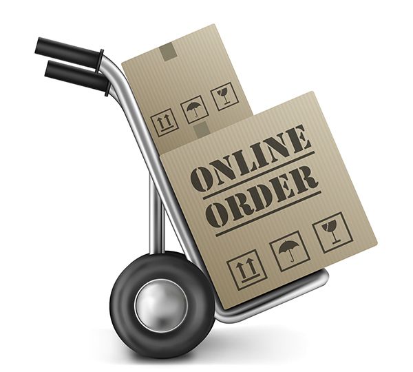 online order cardboard box trolley