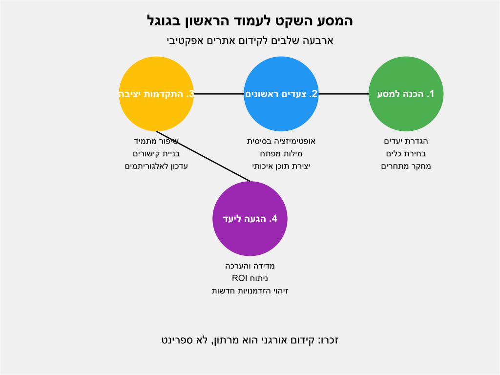 המסע השקט לעמוד הראשון בגוגל