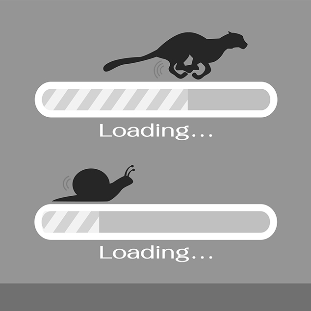 Fast and slow progress loading bar